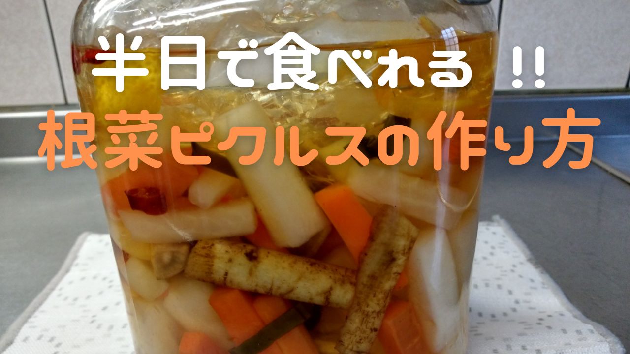 半日で食べれる根菜のピクルス